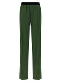Bicolor Silk Casual Pants