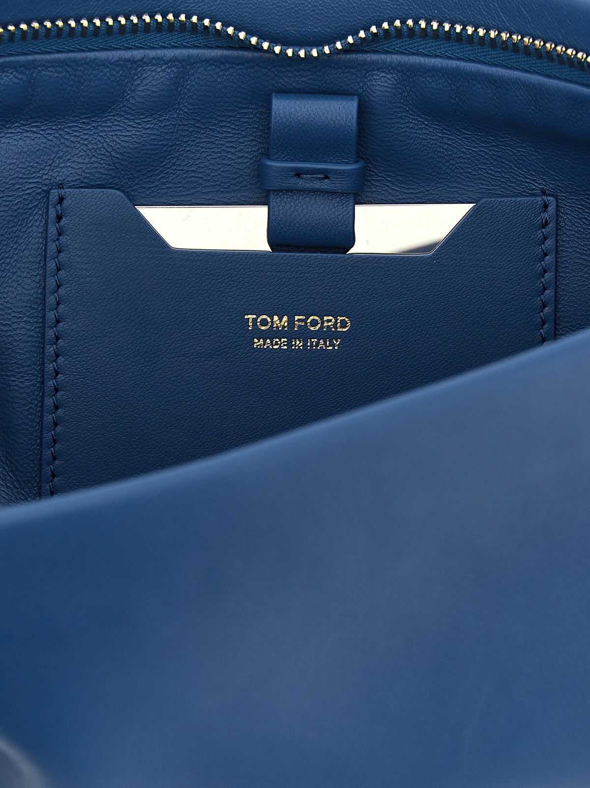 Blue Lambskin Clutch Bag