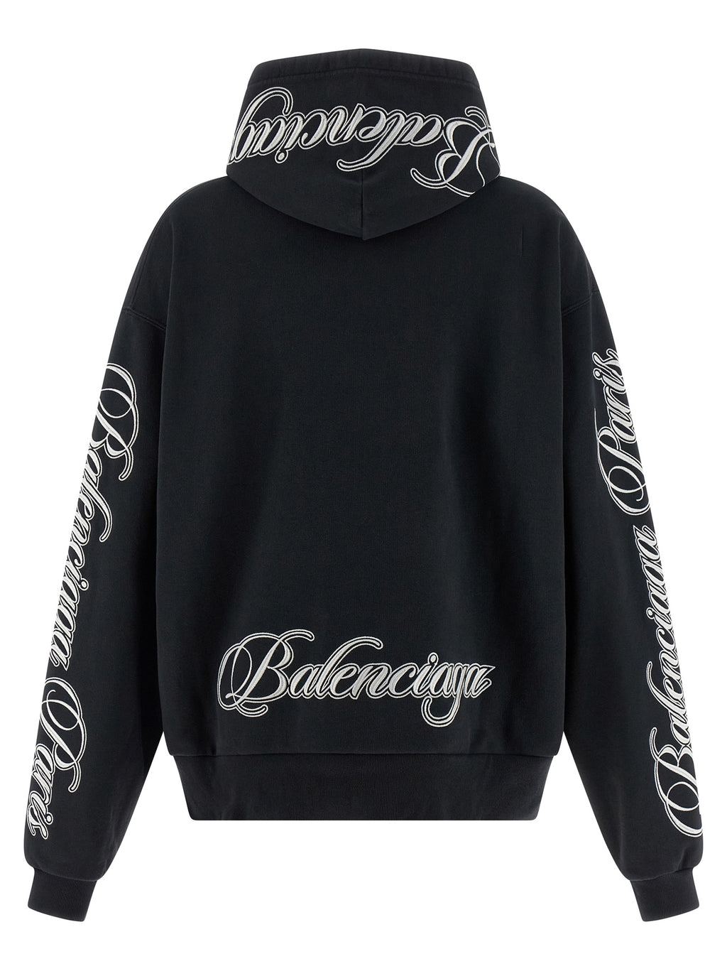 Black Cotton Hoodie
