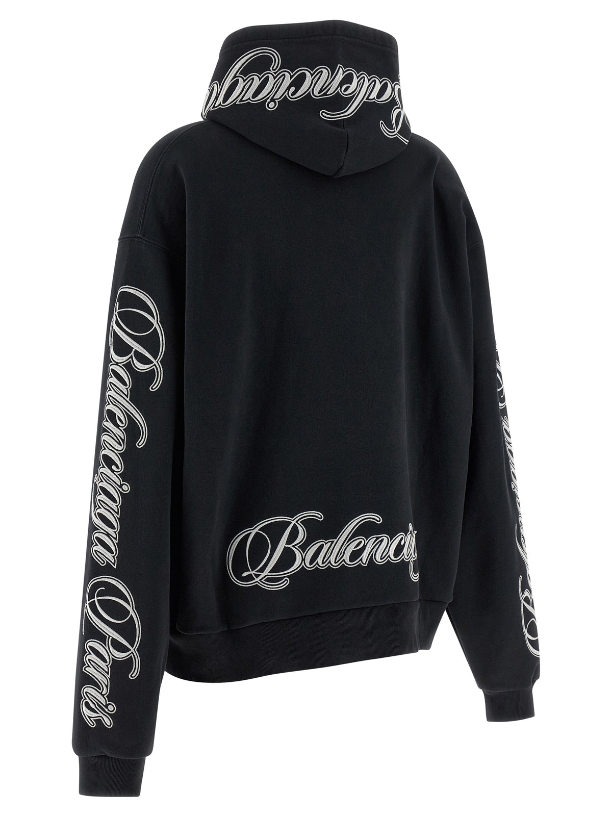 Black Cotton Hoodie