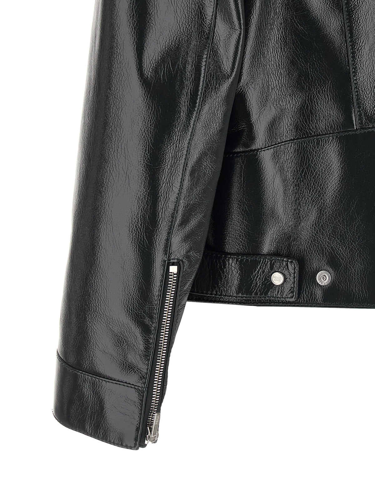 Blue Lamb Leather Leather Jacket