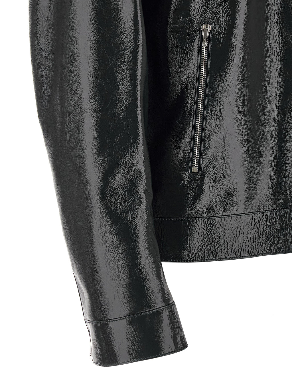 Blue Lamb Leather Leather Jacket