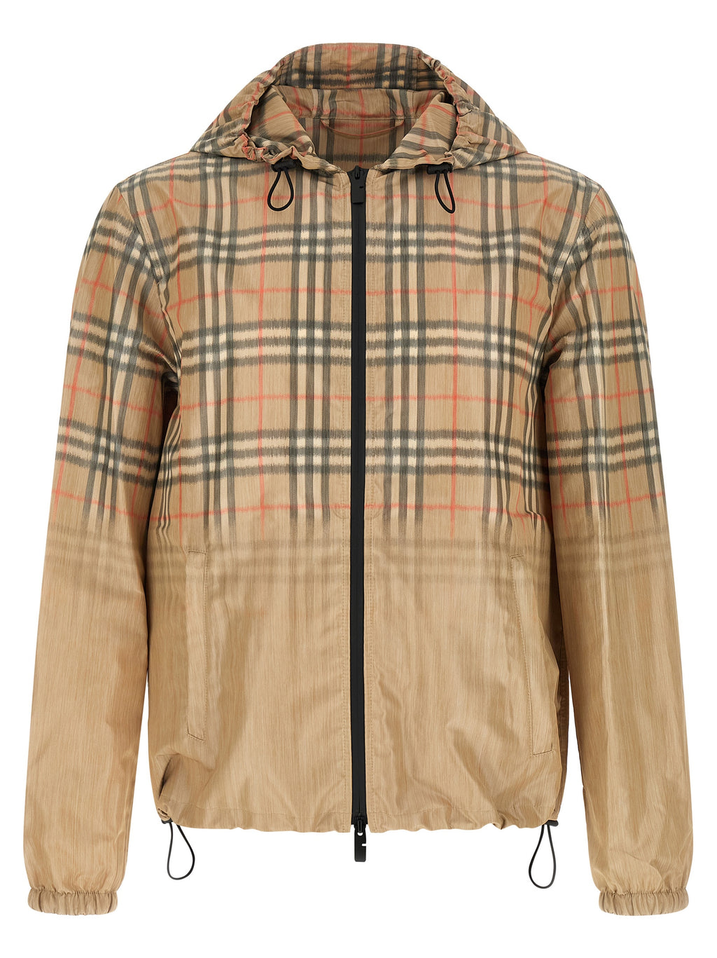 Beige Viscose Shell Jacket