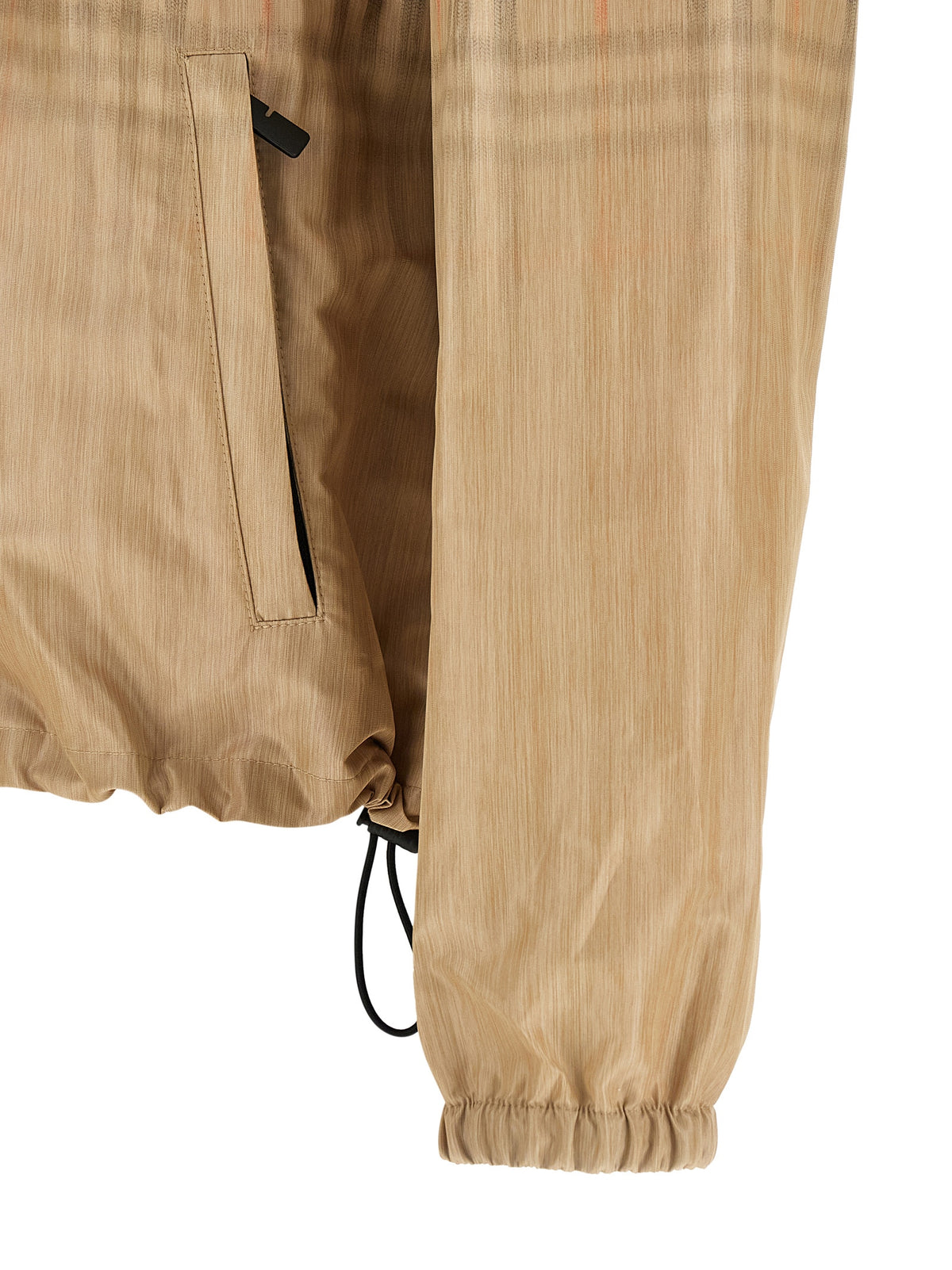 Beige Viscose Shell Jacket