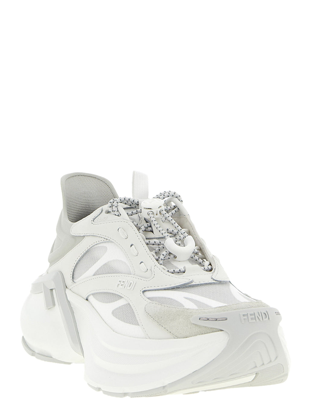 Gray Calfskin Athletic Sneakers