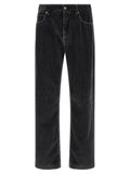 Gray Cotton Casual Pants