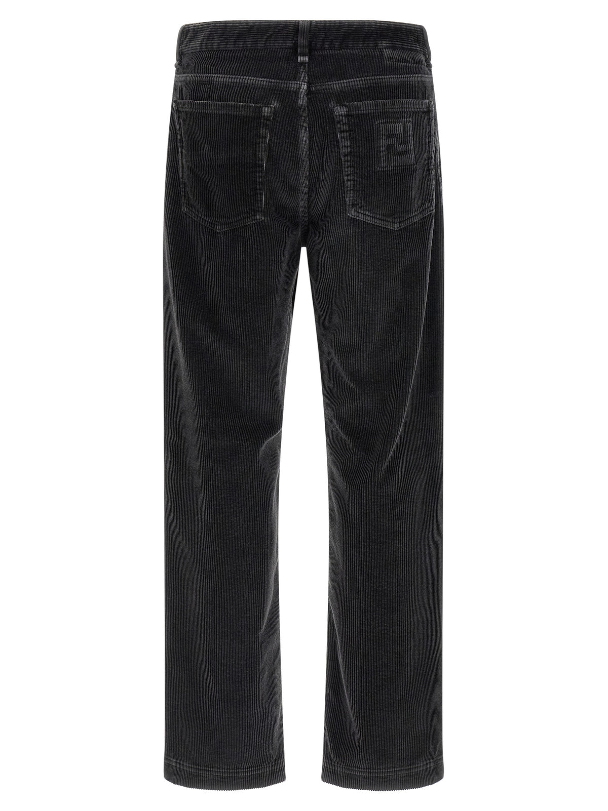 Gray Cotton Casual Pants