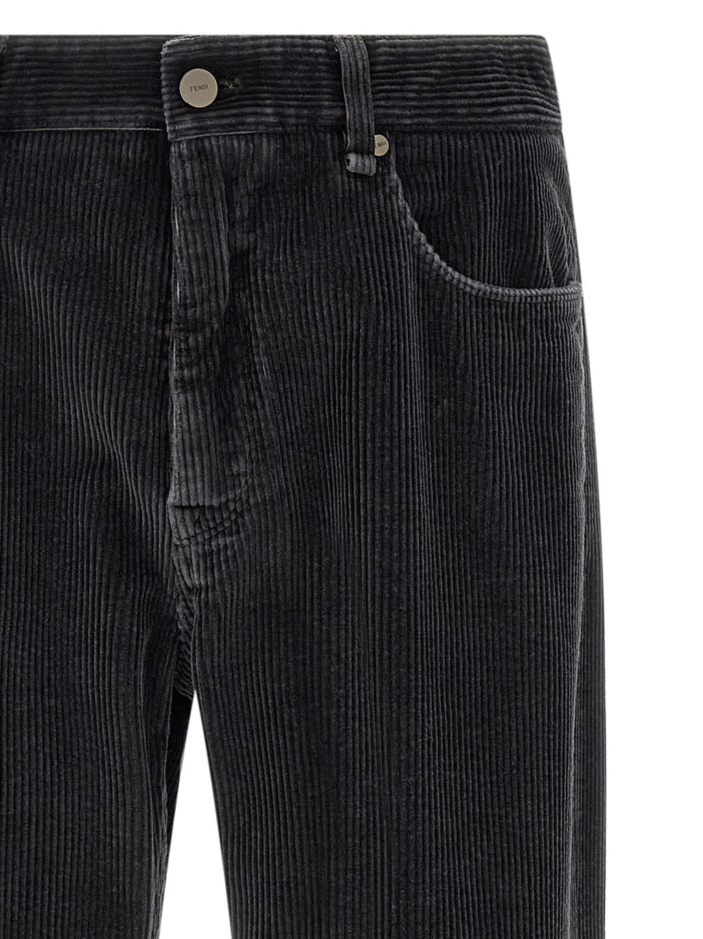 Gray Cotton Casual Pants