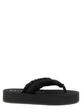 Black Viscose Slides