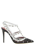 Multicolor Polyester High Heel Pumps