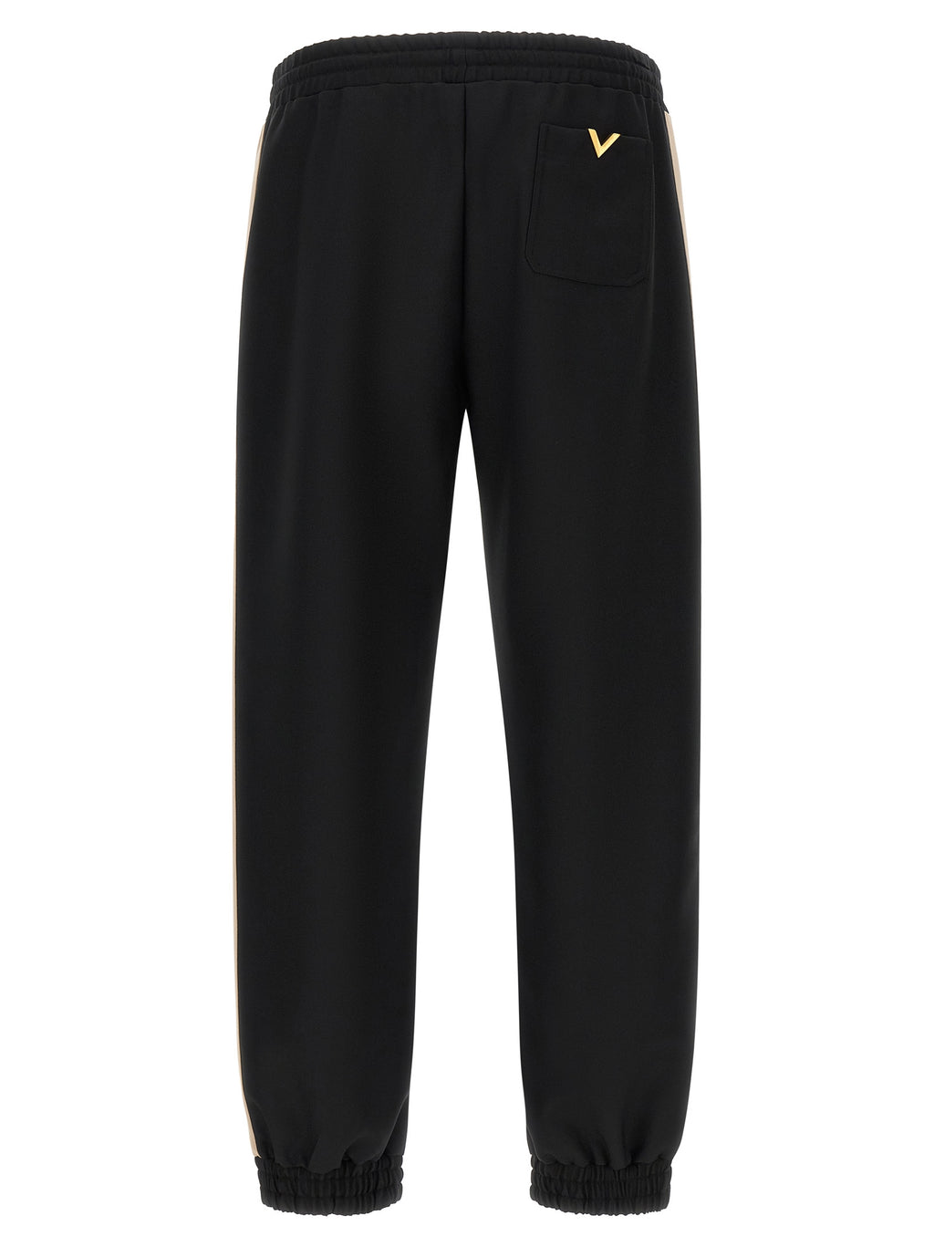 Black Polyester Athletic Pants