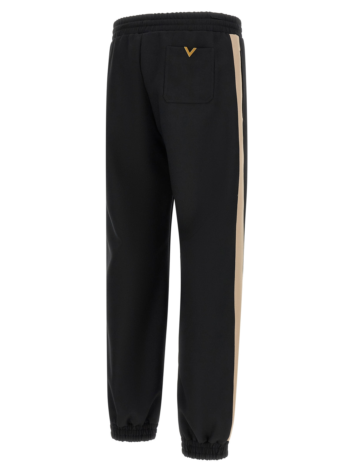Black Polyester Athletic Pants
