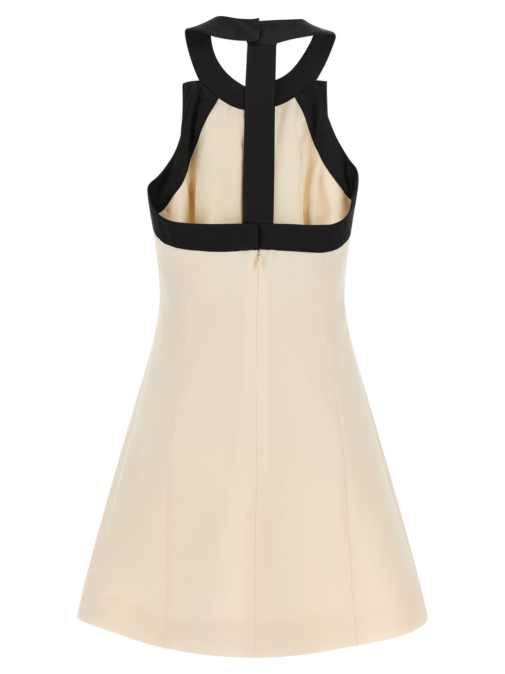 Bicolor Virgin Wool Short Dress
