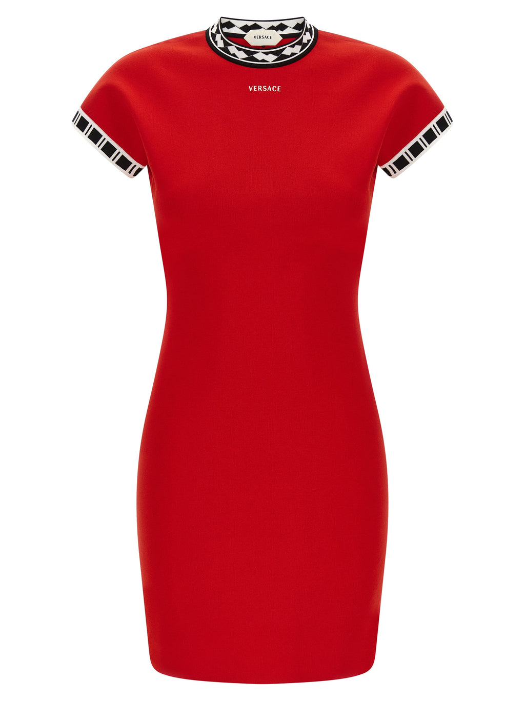 Red Cotton Short Dress