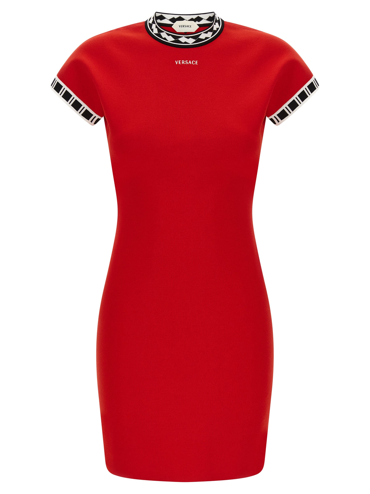 Red Cotton Short Dress