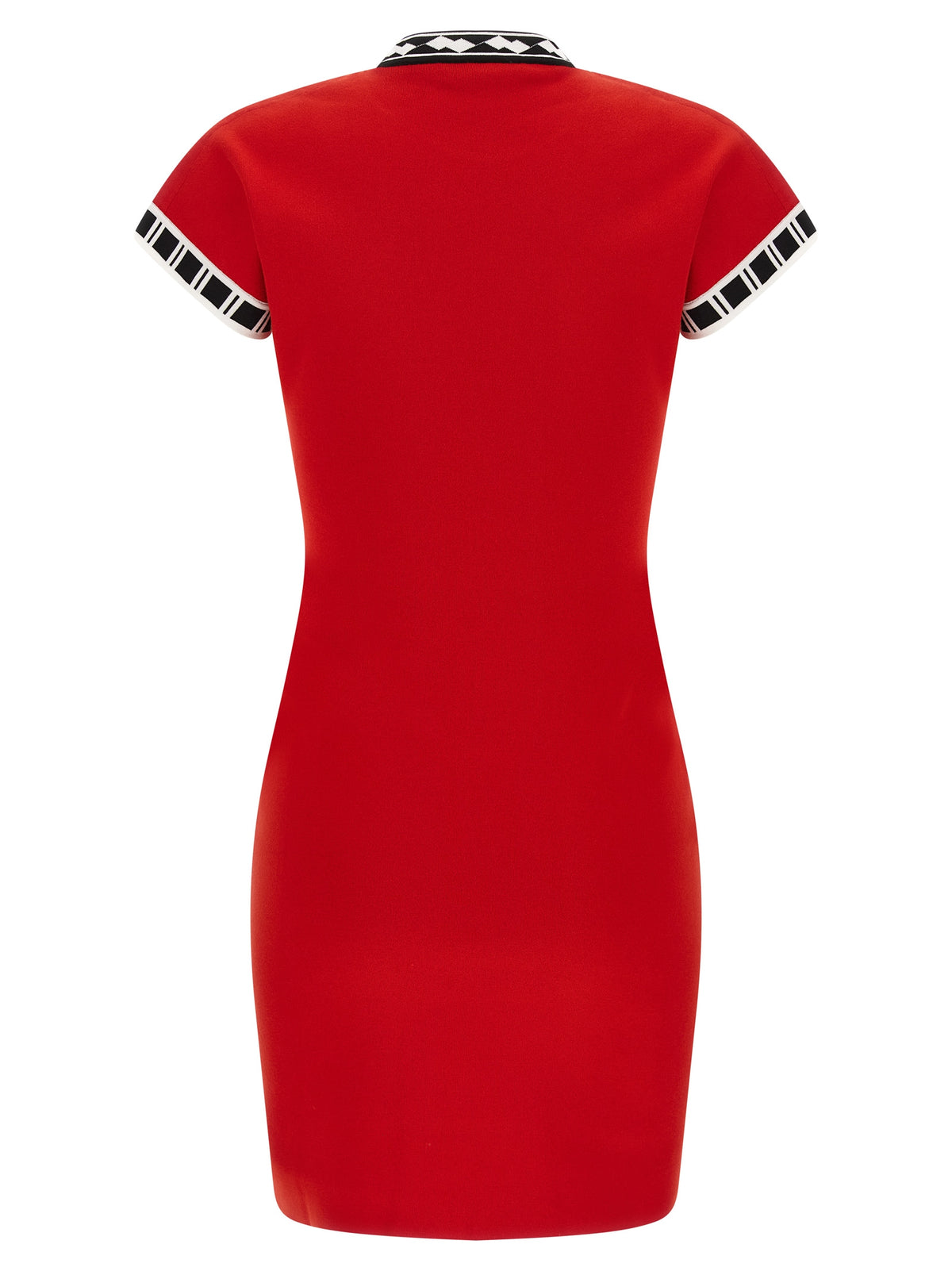 Red Cotton Short Dress