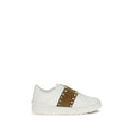 White Calf Leather Bos Taurus Sneakers