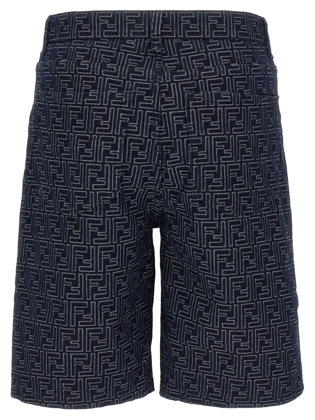 Blue Cotton Bermuda Shorts