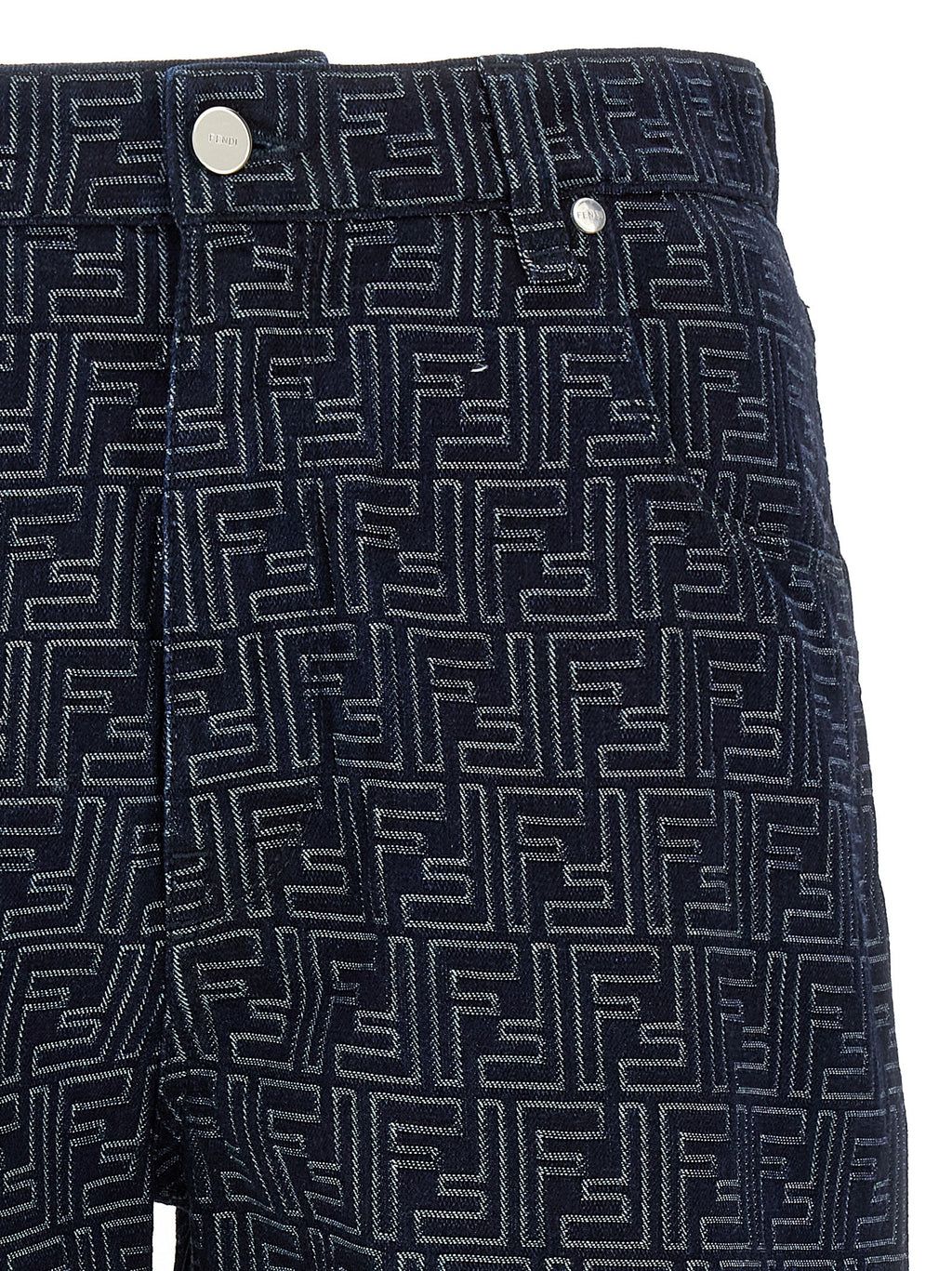 Blue Cotton Bermuda Shorts