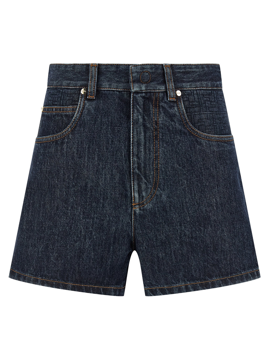 Blue Cotton Bermuda Shorts
