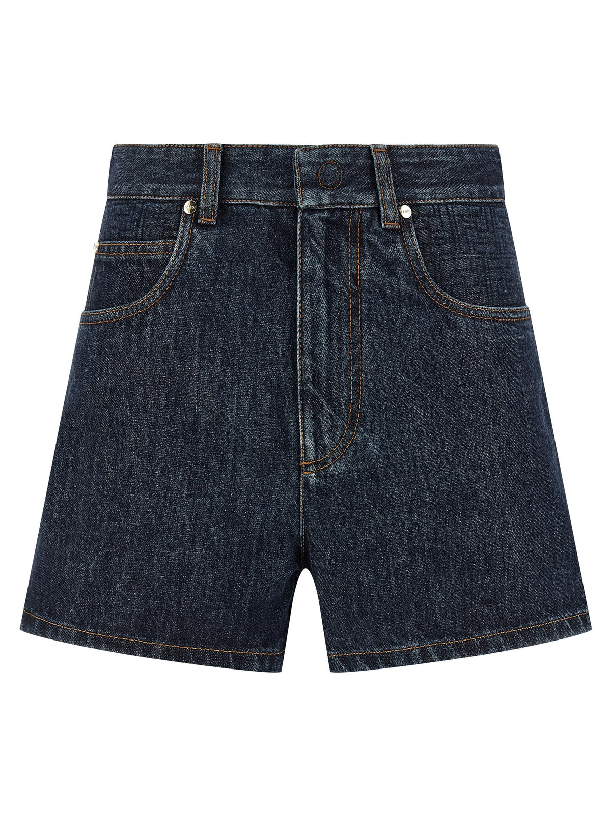 Blue Cotton Bermuda Shorts