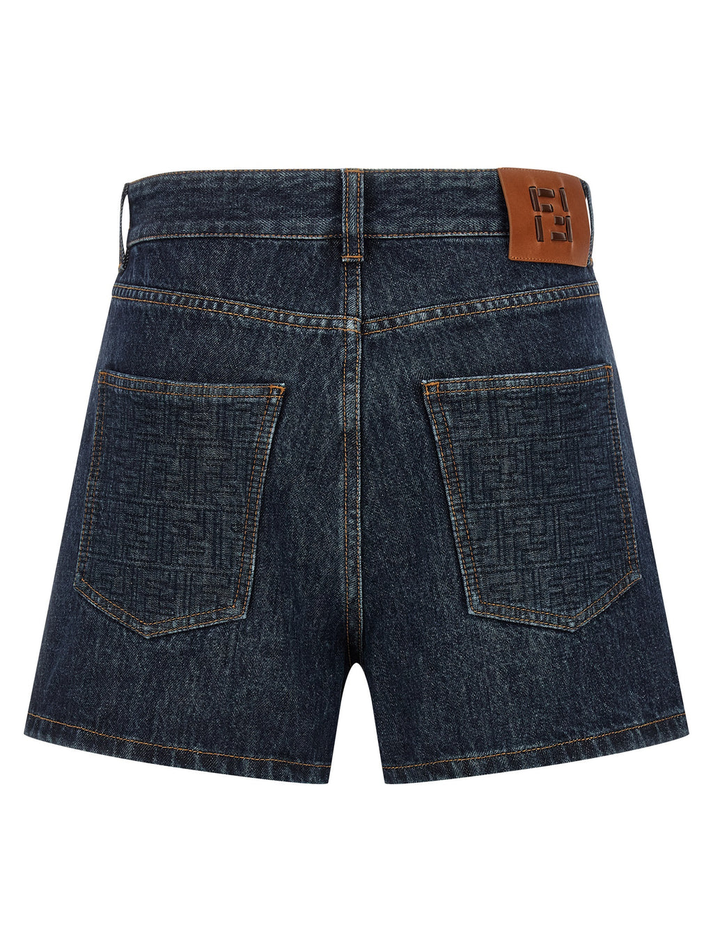 Blue Cotton Bermuda Shorts