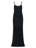 Black Acetate Long Dress