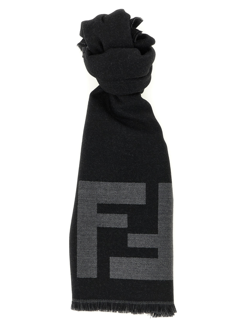 Black Virgin Wool Scarf