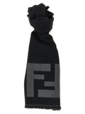 Black Virgin Wool Scarf