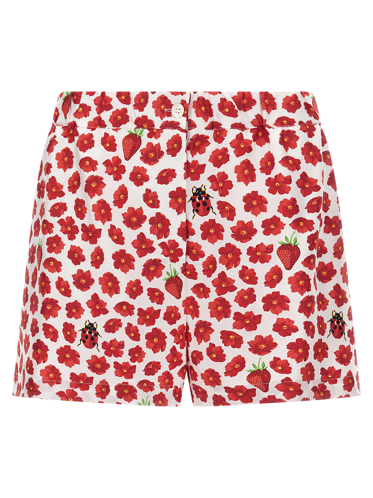 Multicolor Silk Bermuda Shorts
