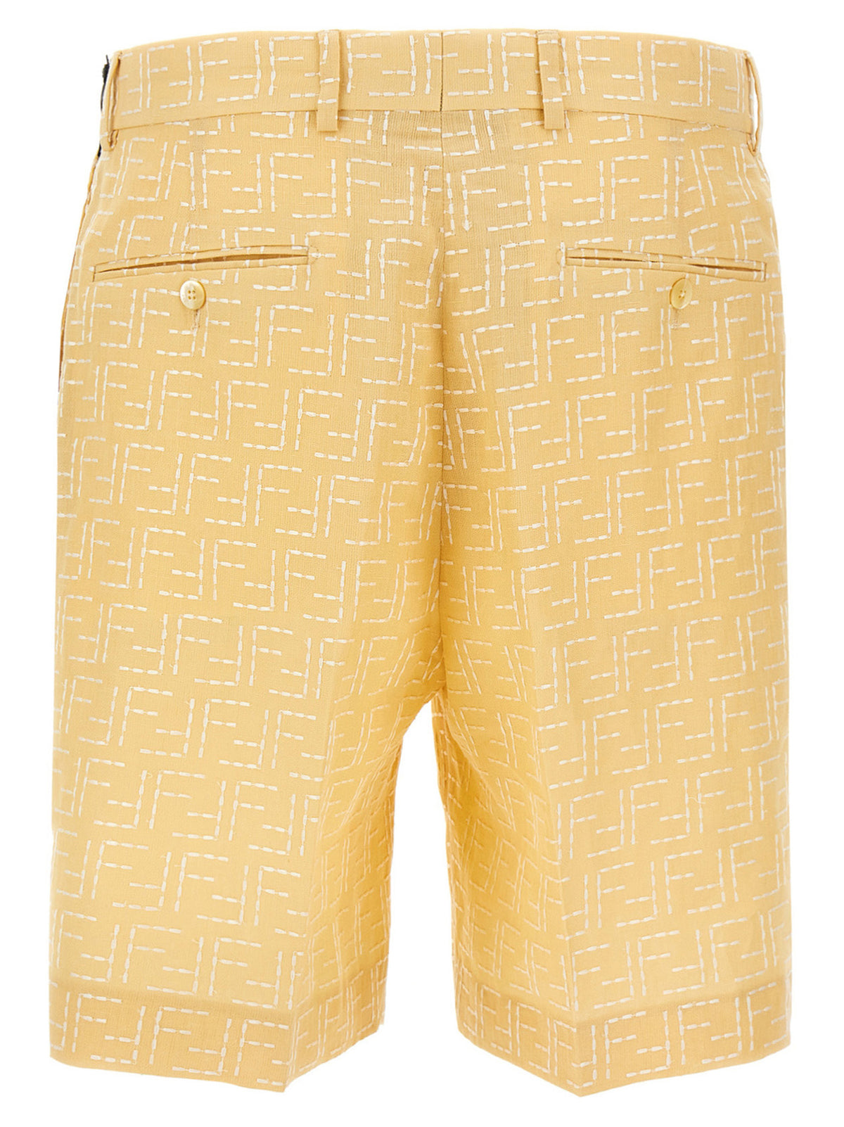 Multicolor Linen Bermuda Shorts