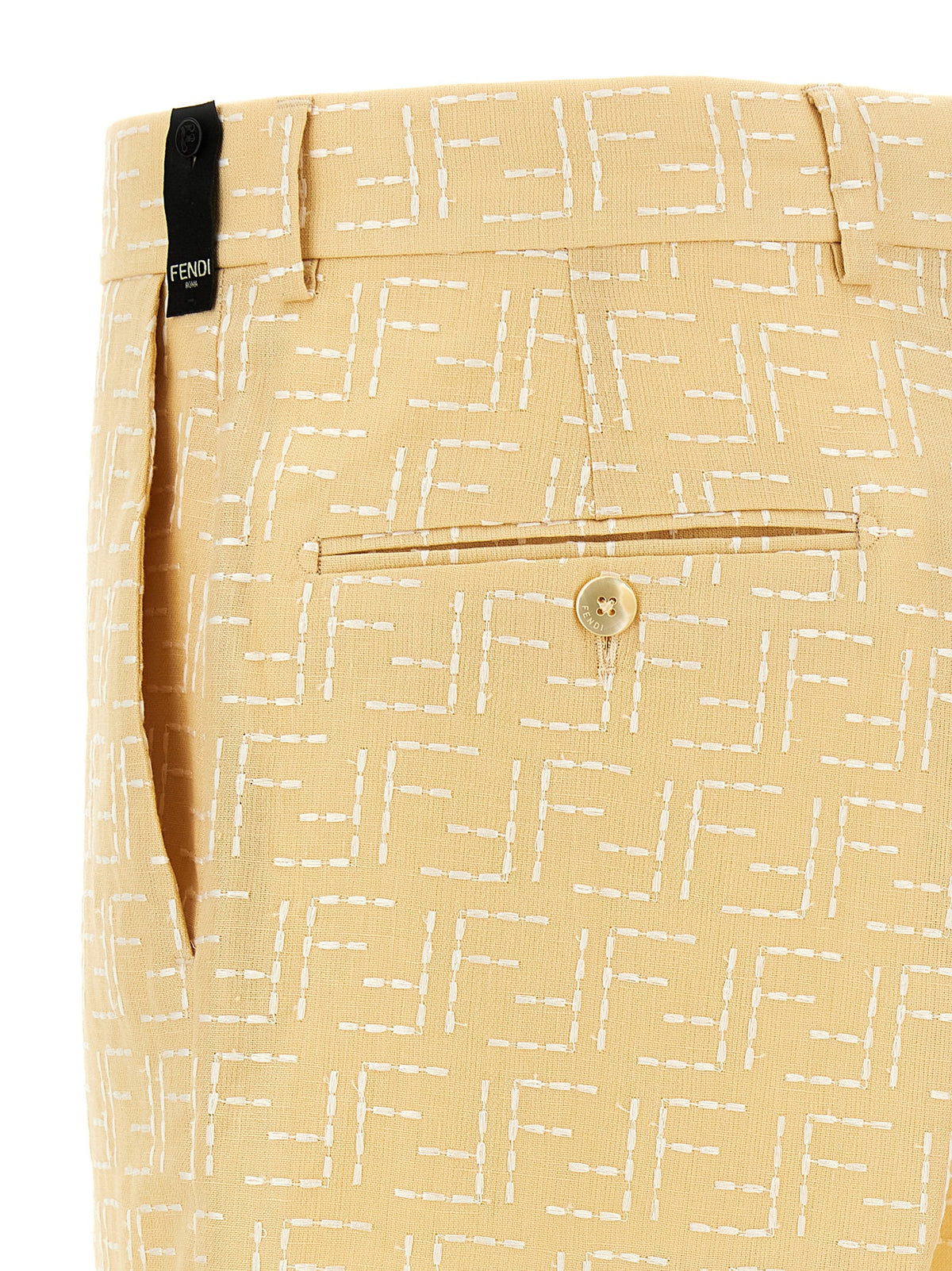 Multicolor Linen Bermuda Shorts