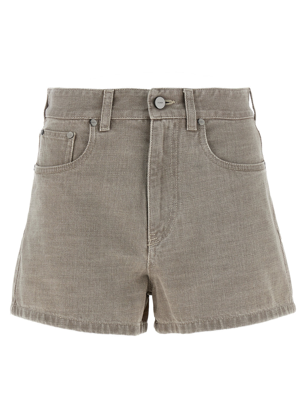 Beige Cotton Bermuda Shorts