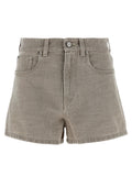 Beige Cotton Bermuda Shorts