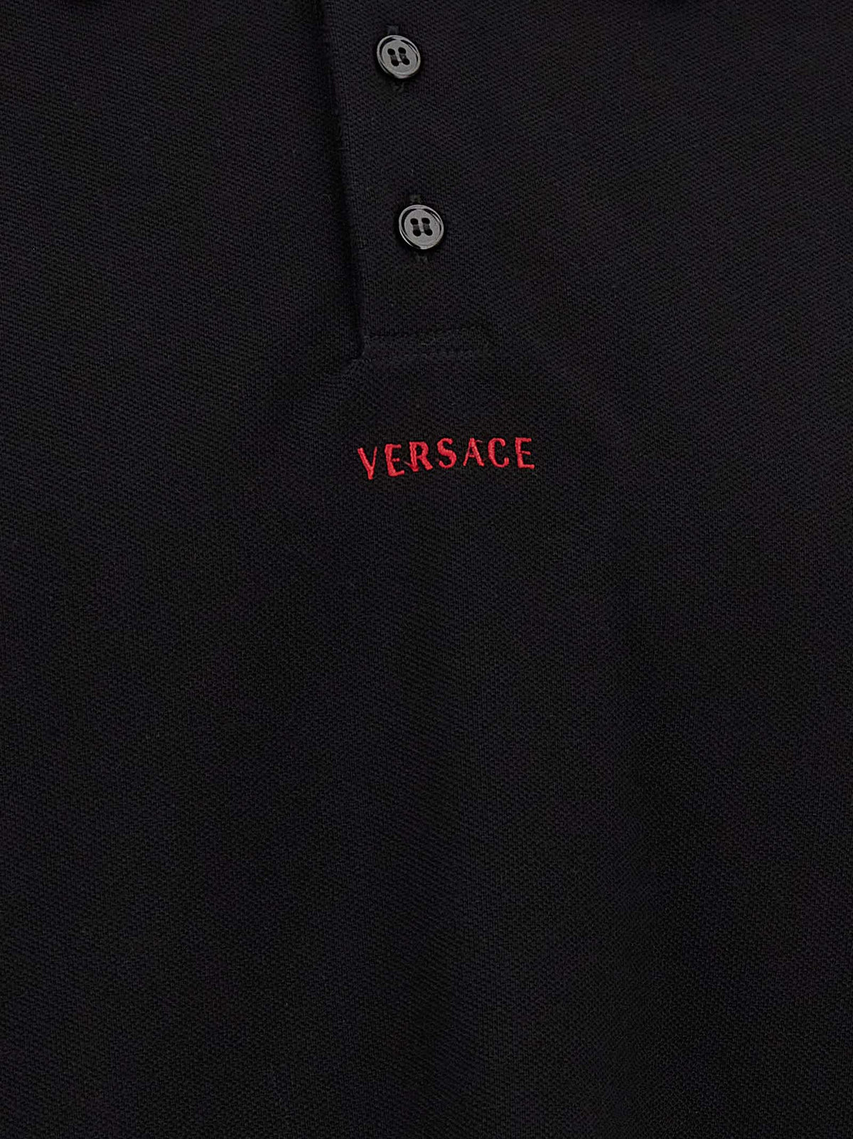 Black Cotton Polo Shirt