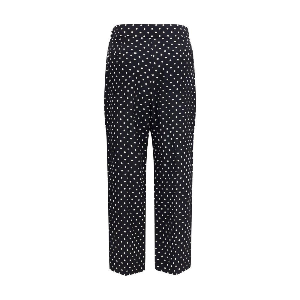 Black Silk Cropped Pants