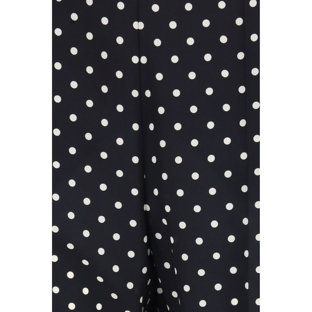Black Silk Cropped Pants