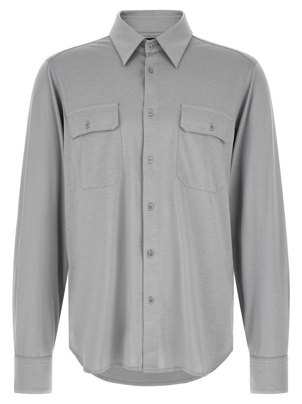 Gray Silk Blouse