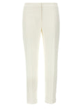 White Viscose Casual Pants