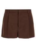 Brown Wool Bermuda Shorts