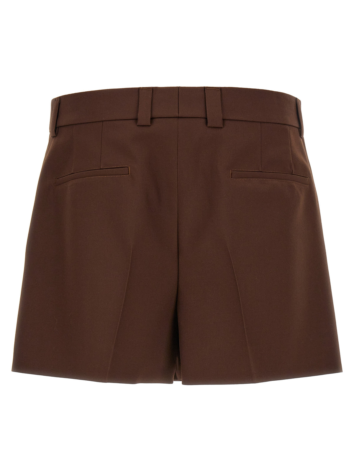 Brown Wool Bermuda Shorts