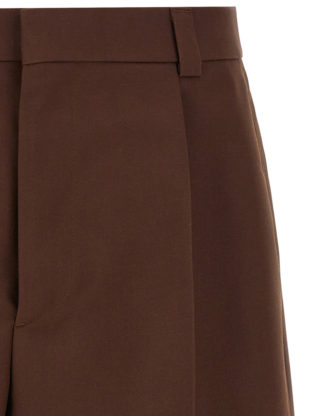 Brown Wool Bermuda Shorts
