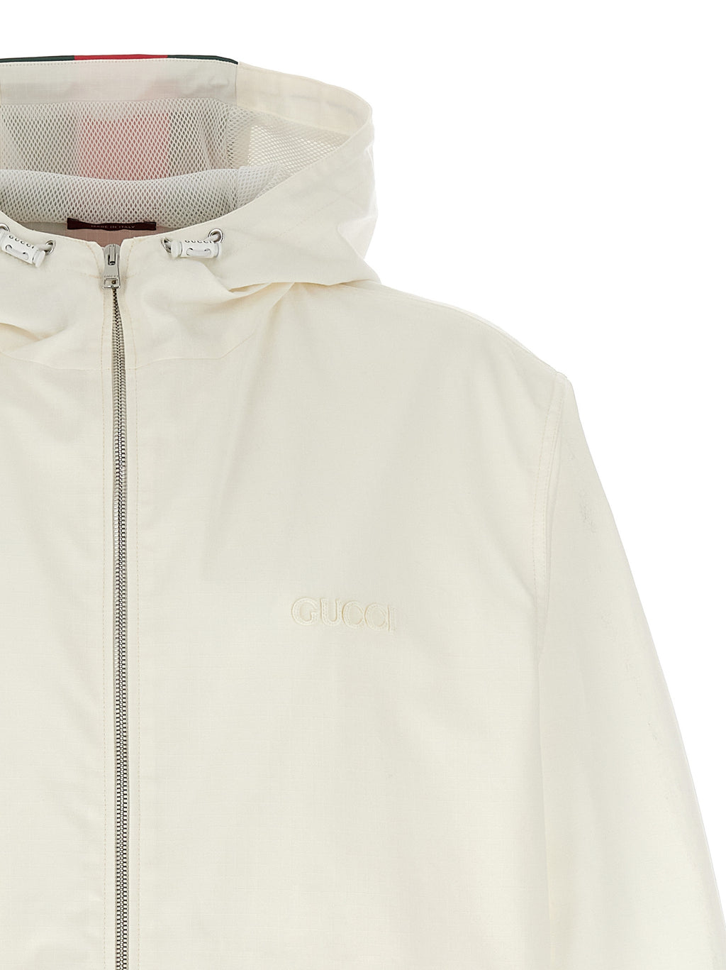 White Cotton Shell Jacket
