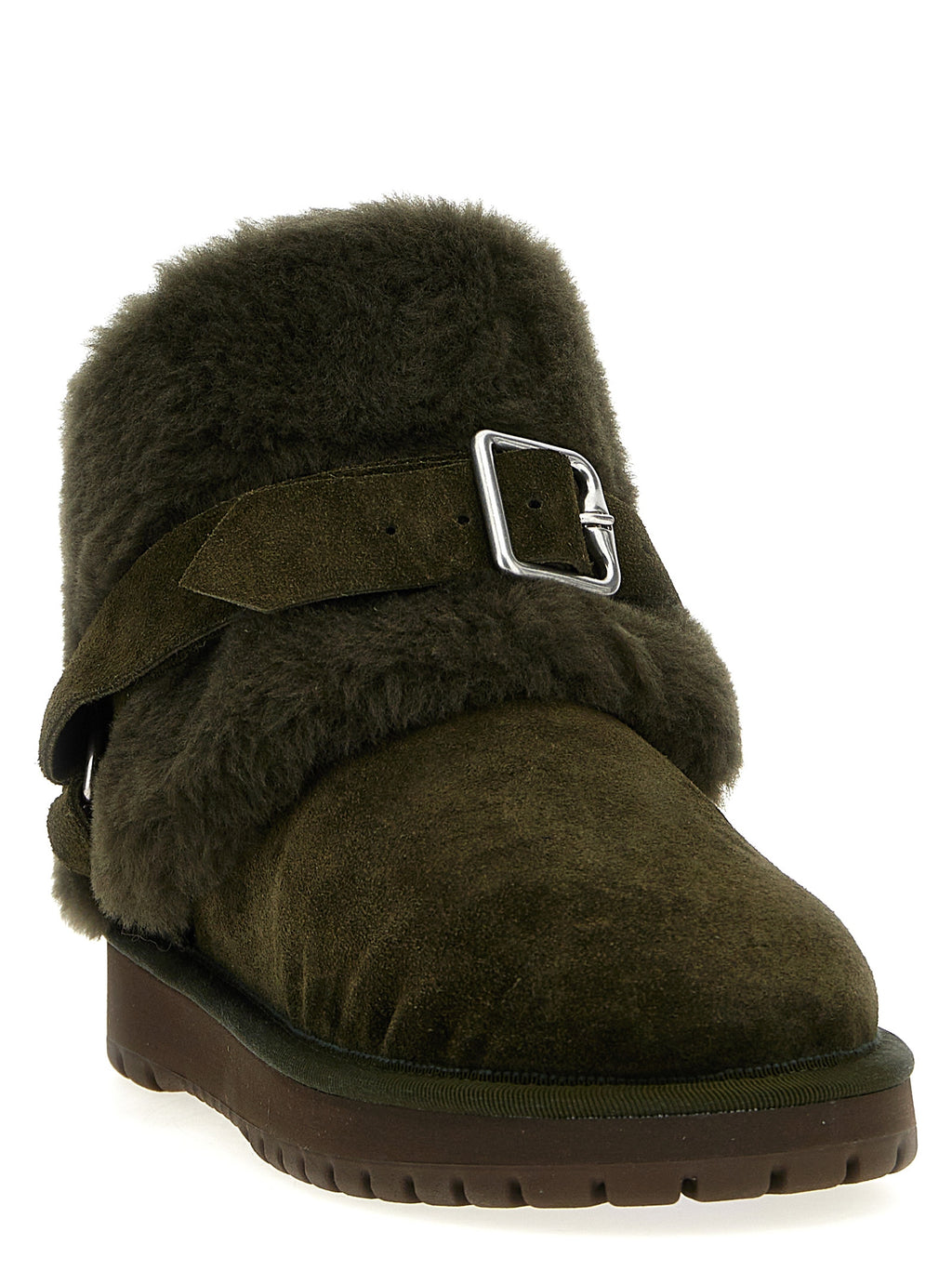 Bicolor Leather Ankle Boots