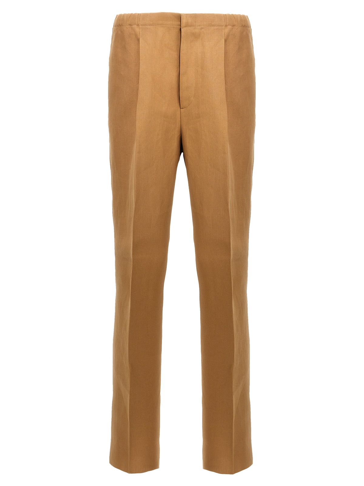 Beige Paper Casual Pants