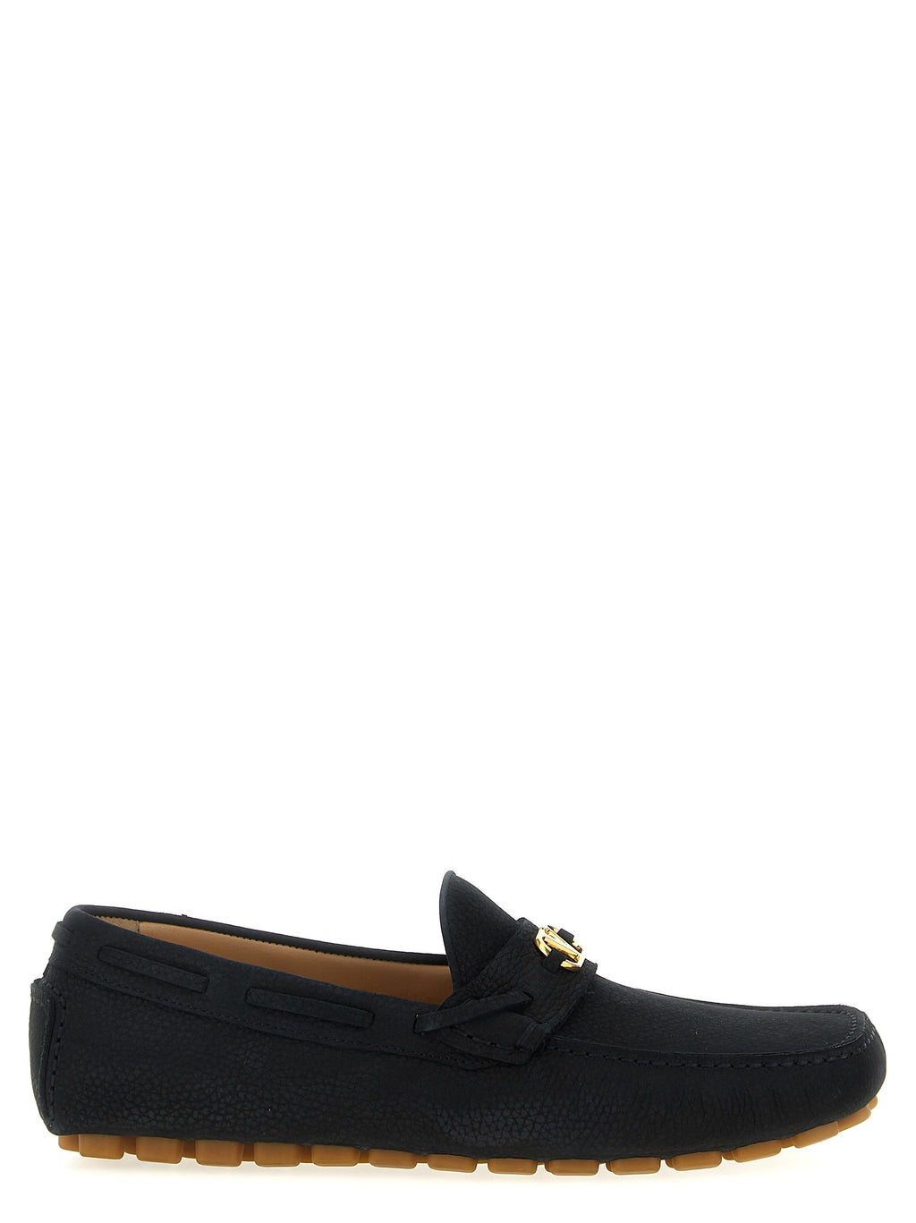Black Calfskin Slip-On Loafers