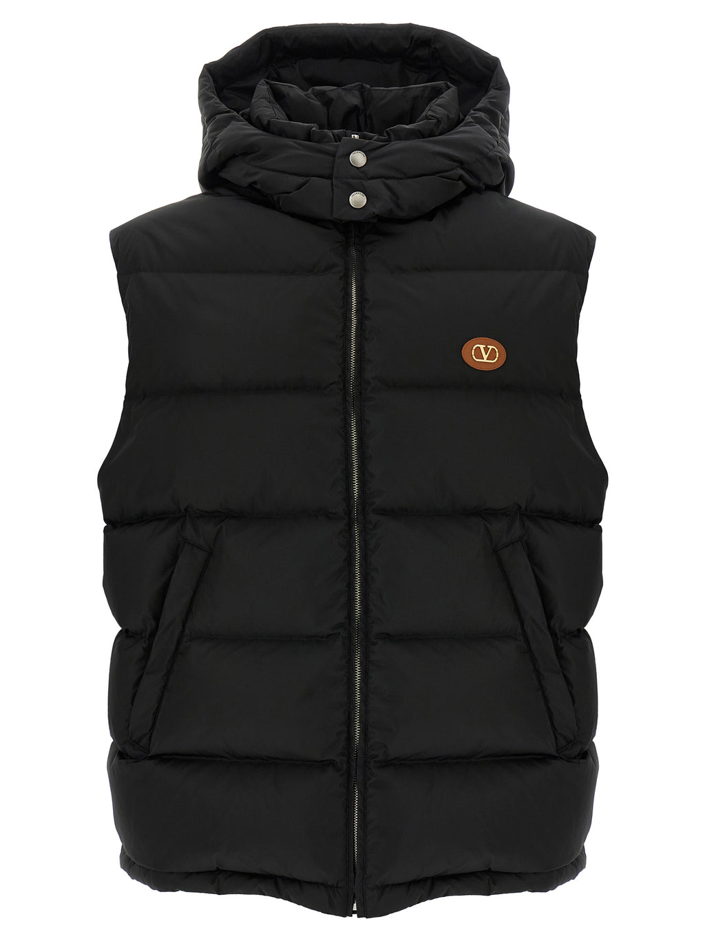 Black Polyamide Sleeveless Jacket