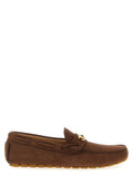 Brown Calfskin Slip-On Loafers