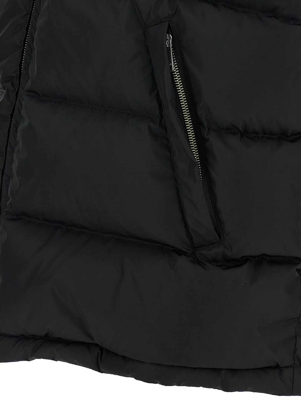 Black Polyamide Sleeveless Jacket