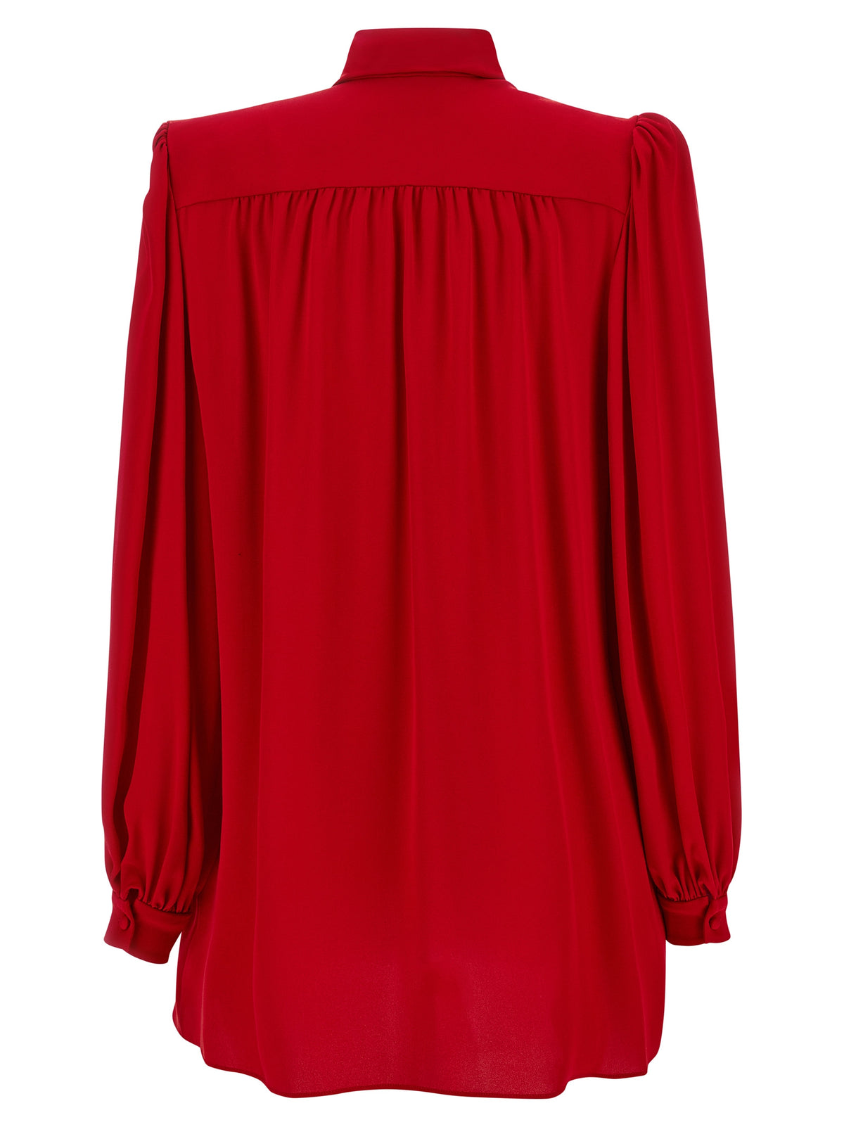 Red Silk Blouse